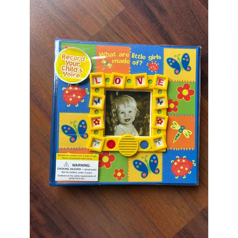 New 2004 Recordable Baby Photo Album What Are Little Girls Made Of Vintage
